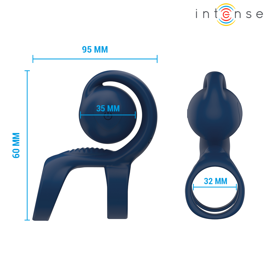 Vibrateur tyson cock ring avec boule vibrante ø 3,2 cm – Intense