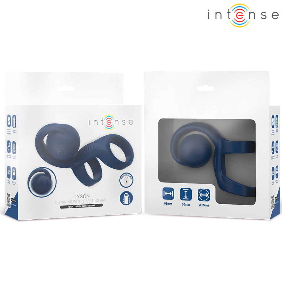 Vibrateur tyson cock ring avec boule vibrante ø 3,2 cm – Intense