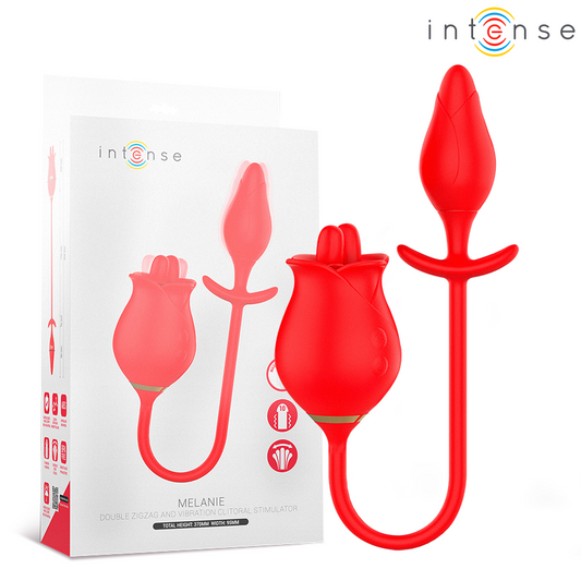 Stimulateur clitoridien melanie double stimulateur de clitoris avec langue en zigzag – Intense