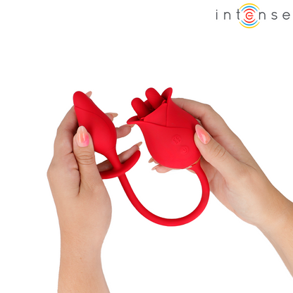 Stimulateur clitoridien melanie double stimulateur de clitoris avec langue en zigzag – Intense