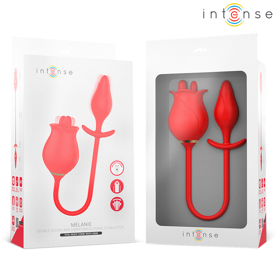 Stimulateur clitoridien melanie double stimulateur de clitoris avec langue en zigzag – Intense
