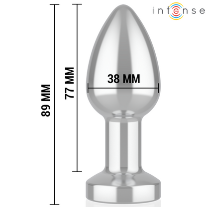 Vibrateur plug anal vibrant en métal avec lumières LED et télécommande – Intense