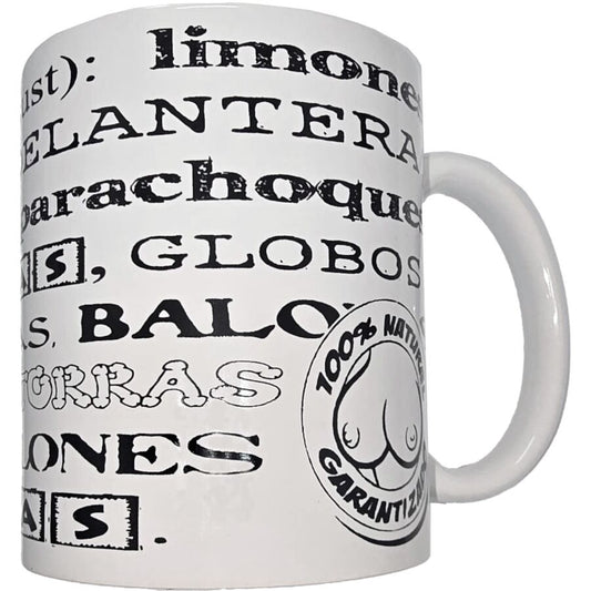 Tasse blanc avec synonymes de seins 370 ml – Diablo Picante