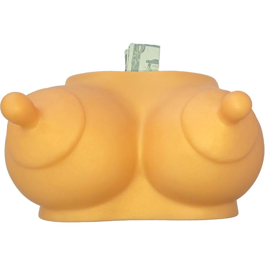Tirelire en forme de seins ton doré – Diablo Picante
