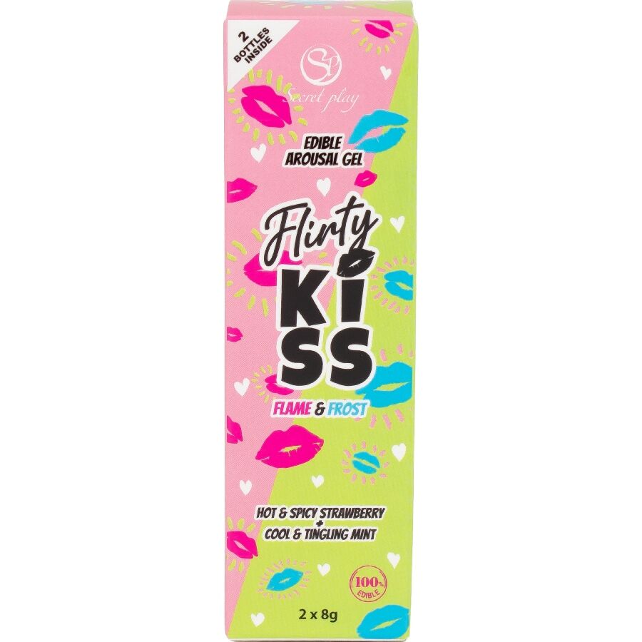 Gels coquins baisers avec effets de sexe oral fraise & menthe 2 x 8 gr – Secretplay