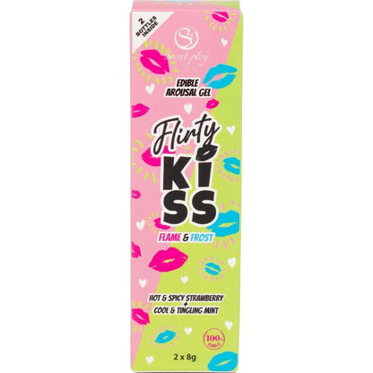 Gels coquins baisers avec effets de sexe oral fraise & menthe 2 x 8 gr – Secretplay