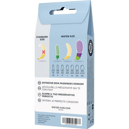 Kit de test : 3 préservatifs de tailles différentes + mélange à points – Mister Size