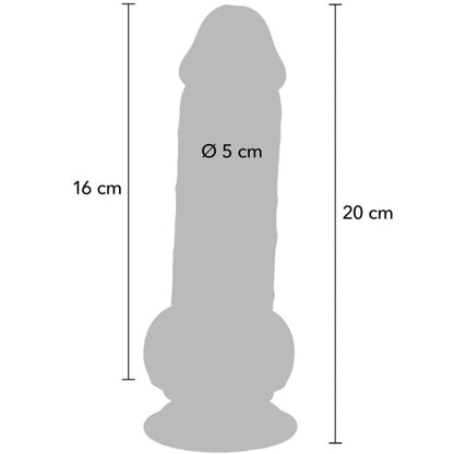 Pénis réaliste de luxe avec testicules extra épais de 20 cm – Get Real