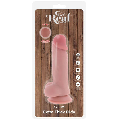 Pénis réaliste de luxe avec testicules extra épais de 17 cm – Get Real