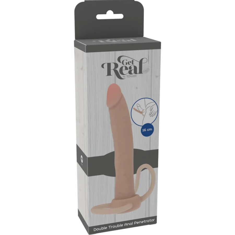 Pénétrateur anal en silicone double trouble 16 cm – Get Real