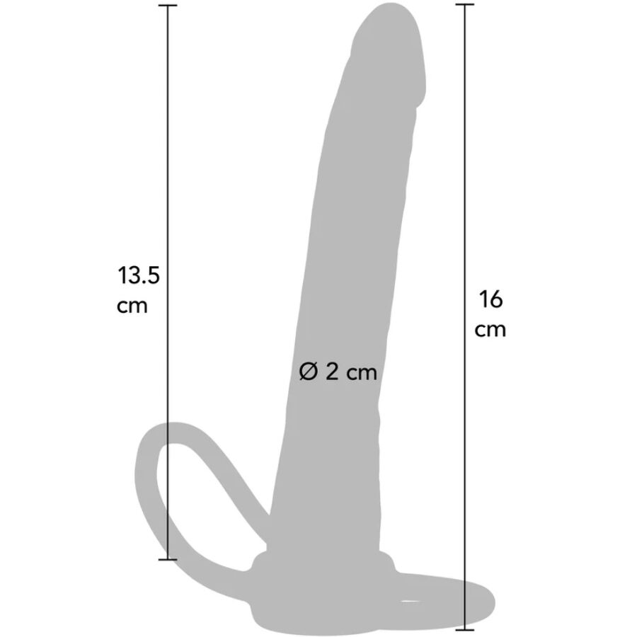 Pénétrateur anal en silicone double trouble 16 cm – Get Real