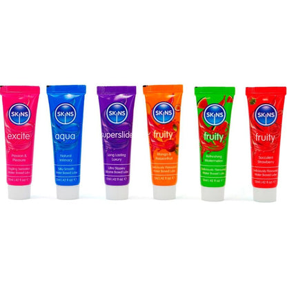 Kit de lubrifiants vital & fruity pour la peau - 6 x 12 ml – Skins