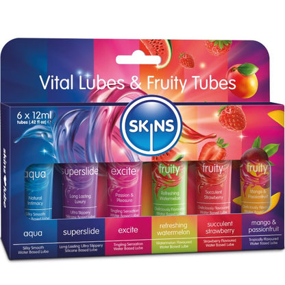 Kit de lubrifiants vital & fruity pour la peau - 6 x 12 ml – Skins