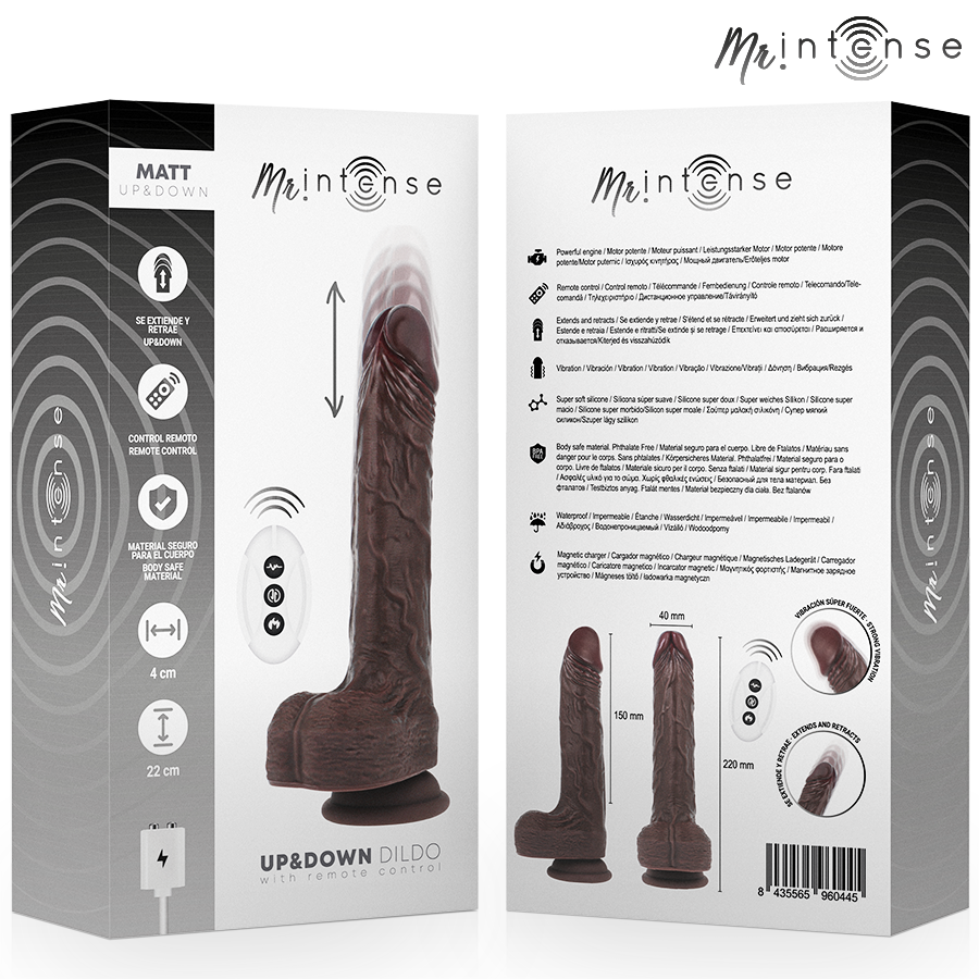 Matt réaliste multifonction avec vibration haut et bas et télécommande 22 cm -o- 4 cm – Mr