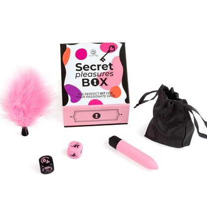 Vibrateur coffret de plaisirs pour couples : dés + balle vibrante + stylo à plume – Secret Play