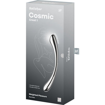 Cosmic crest 1 godemichet double extrémité en acier inoxydable – Satisfyer