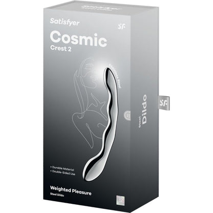Cosmic crest 2 godemichet double en acier inoxydable – Satisfyer
