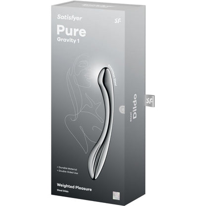 Pure gravity 1 godemichet double extrémité en acier inoxydable – Satisfyer