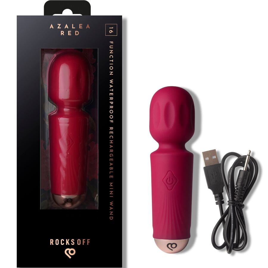 Vibrateur mini baguette rechargeable 16 fonctions tulipe noir – Rocks-Off