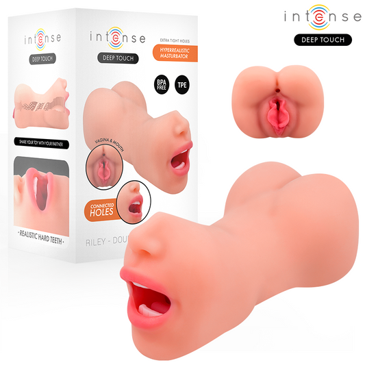Masturbateur à double bouche et vagin riley – Intense Deep Touch