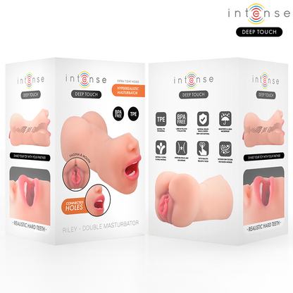 Masturbateur à double bouche et vagin riley – Intense Deep Touch