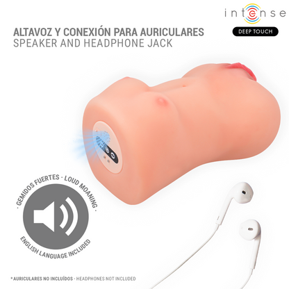 Vibrateur et masturbateur à succion catherine avec voix – Intense Deep Touch