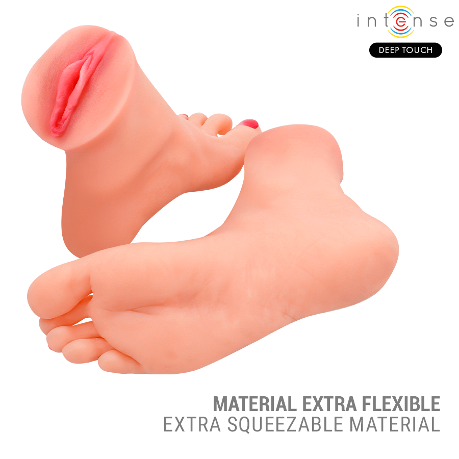 Masturbateur gabbie mastubador deux pièces en forme de pied – Intense Deep Touch