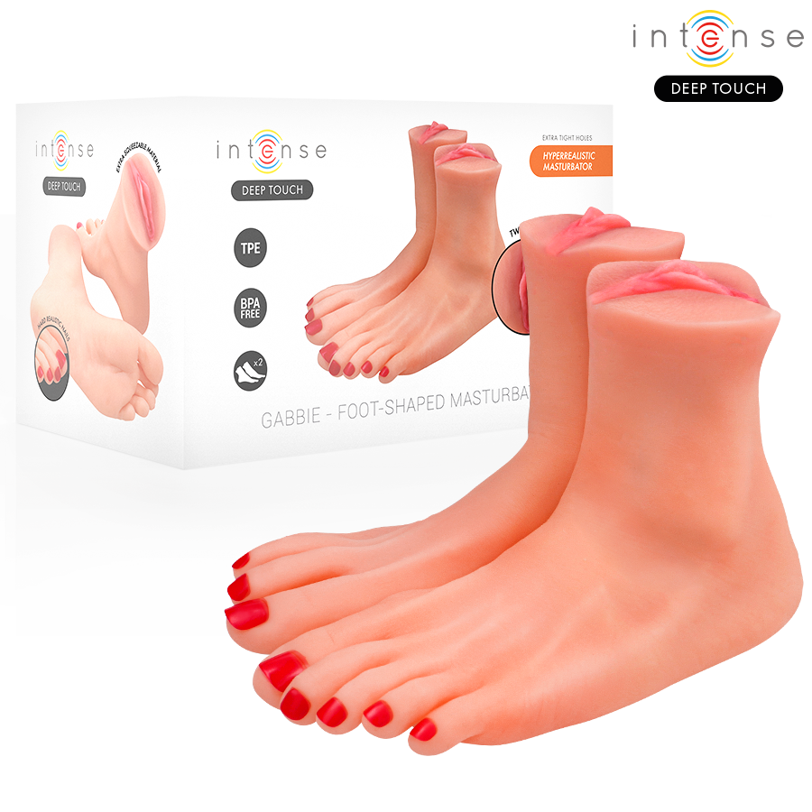 Masturbateur gabbie mastubador deux pièces en forme de pied – Intense Deep Touch