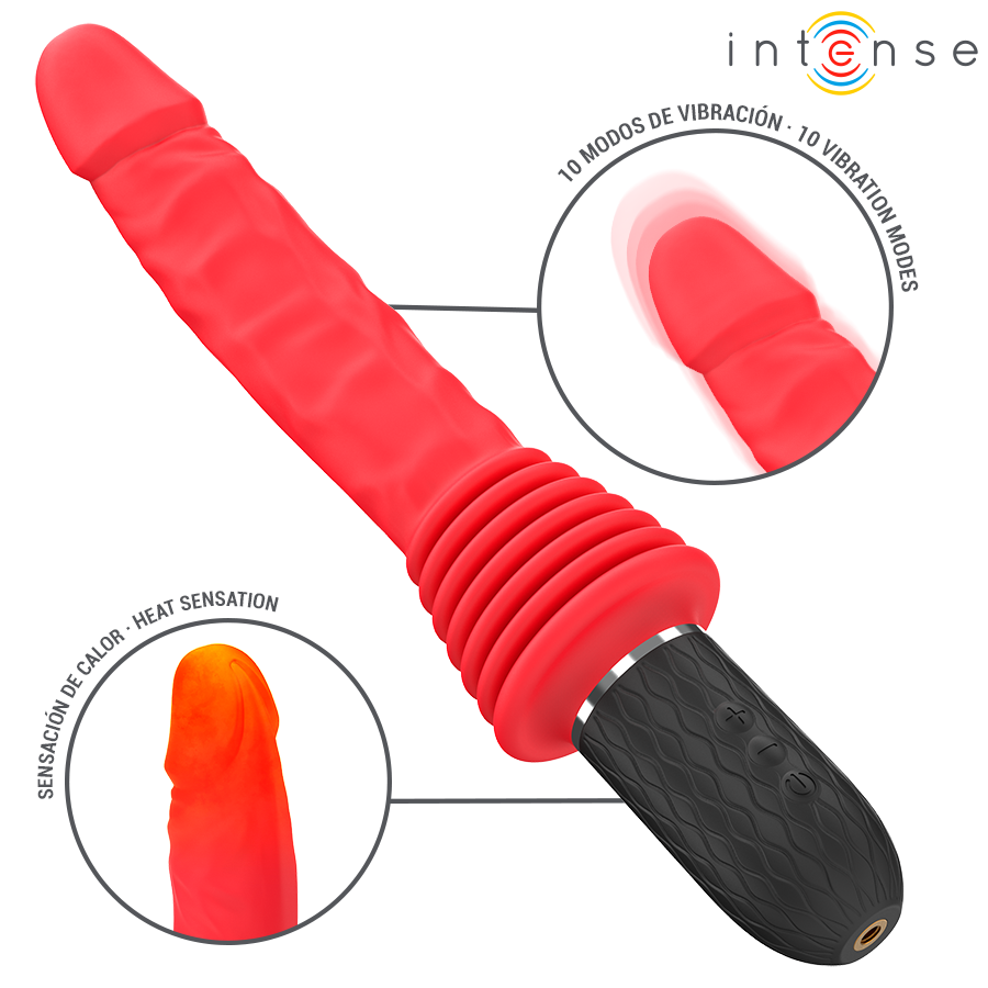 Vibrateur à poussée télécommandé cynthia avec chauffage – Intense