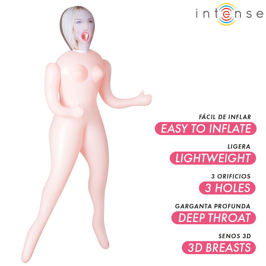 Masturbateur poupée gonflable ingrid à trois orifices – Intense Dolls