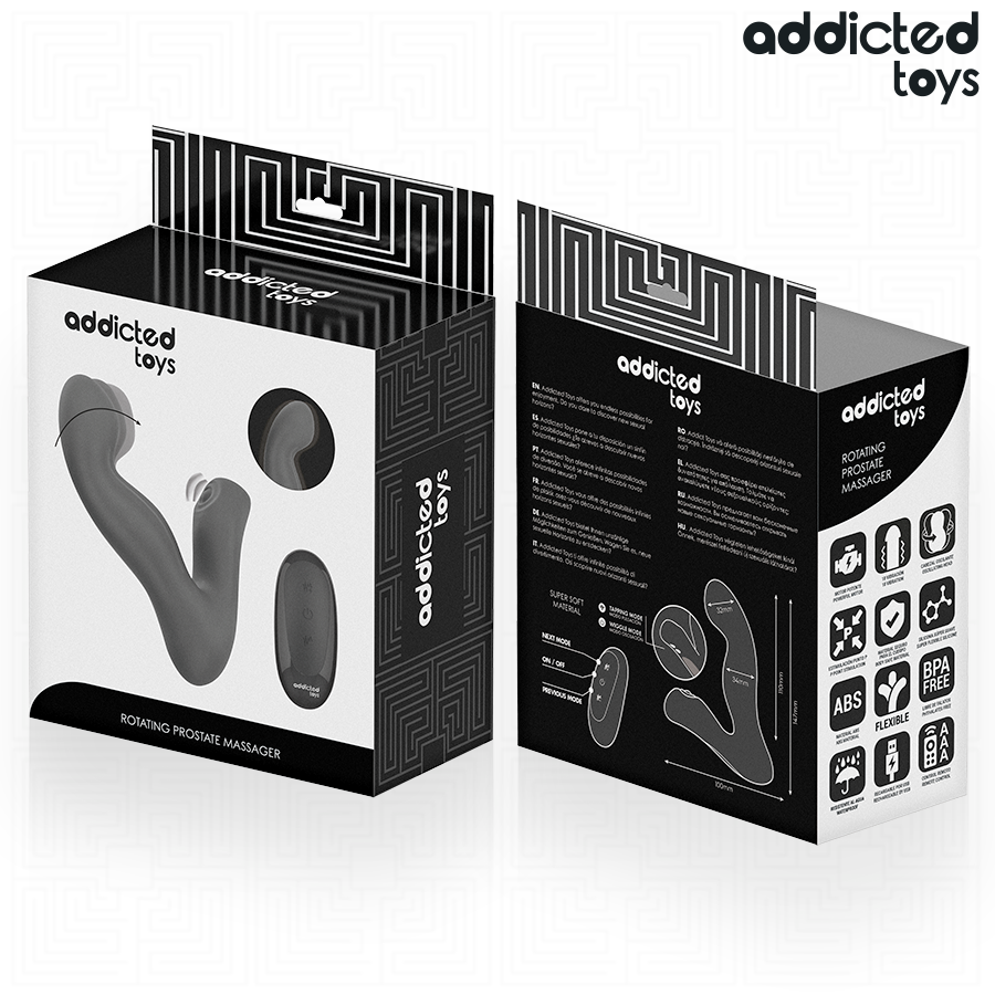 Masseur de prostate oscillant avec mode pulsation et télécommande – Addicted Toys