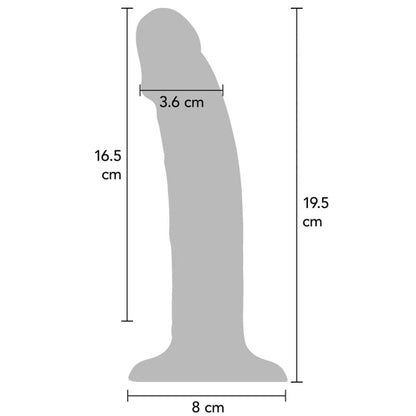 Vibrateur godemichet vibrant réaliste en silicone transparent 19,5 cm – Get Real