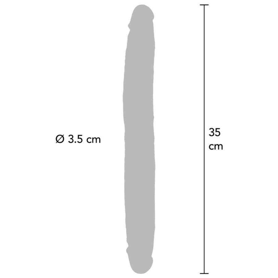 Godemichet en silicone à double extrémité caramel 35 cm – Get Real