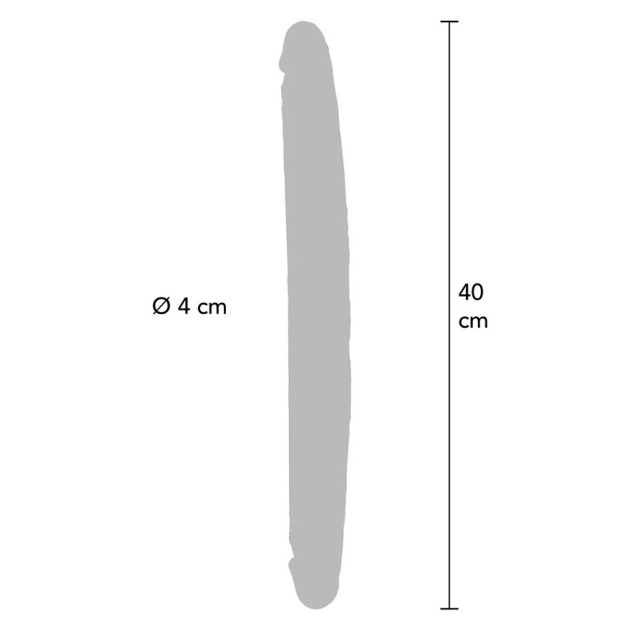 Godemichet en silicone à double extrémité caramel 40 cm – Get Real