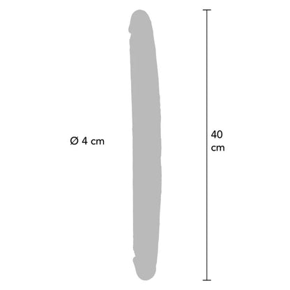 Godemichet en silicone à double extrémité caramel 40 cm – Get Real