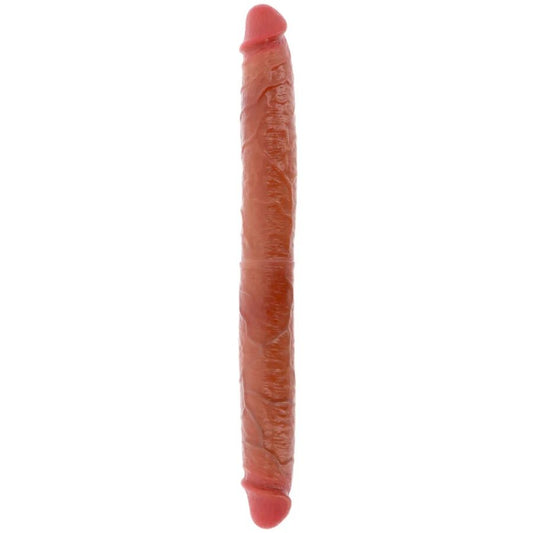 Godemichet en silicone à double extrémité caramel 46 cm – Get Real