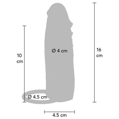 Manchon pénis en silicone hydratant caramel 16 cm – Get Real