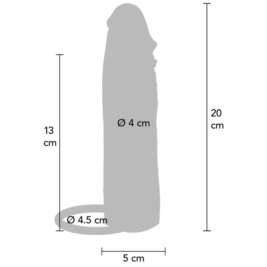 Manchon pénis en silicone hydratant caramel 20 cm – Get Real