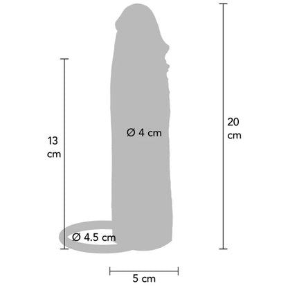Manchon pénis en silicone hydratant caramel 20 cm – Get Real