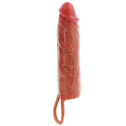 Manchon pénis en silicone hydratant caramel 20 cm – Get Real