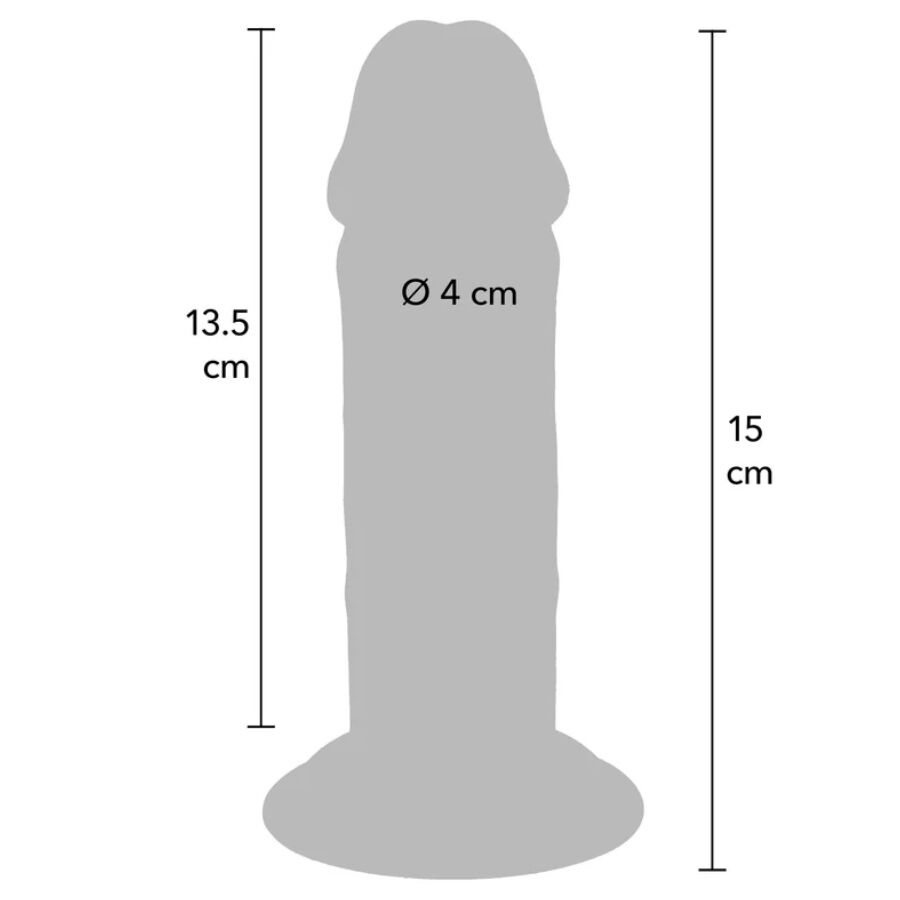 Pénis de luxe épais double densité en tpe 15 cm – Get Real