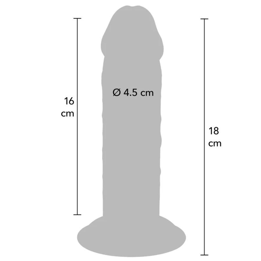 Pénis de luxe épais double densité en tpe 18 cm – Get Real