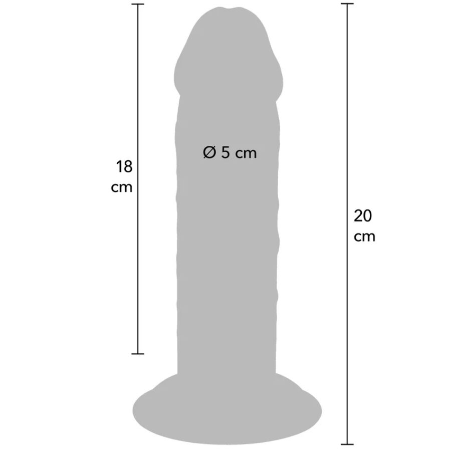 Pénis de luxe épais double densité en tpe 20 cm – Get Real
