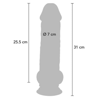 Pénis réaliste de luxe avec testicules extra épais de 31 cm – Get Real