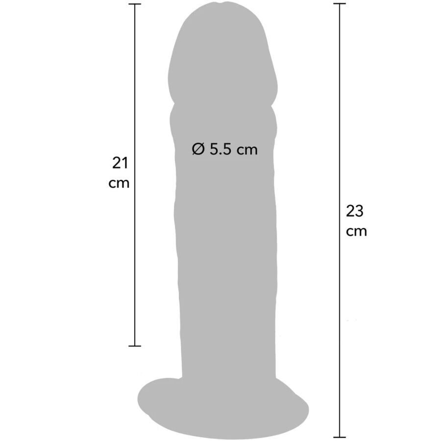 Pénis de luxe épais double densité en tpe 23 cm – Get Real