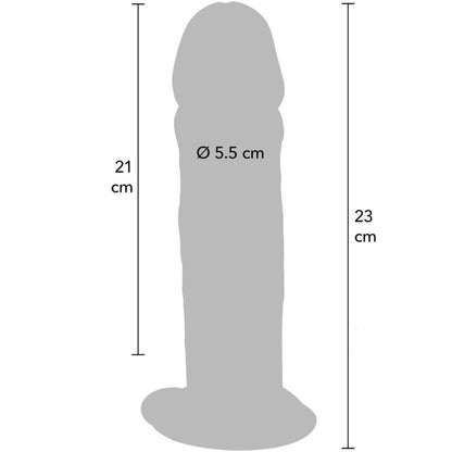 Pénis de luxe épais double densité en tpe 23 cm – Get Real