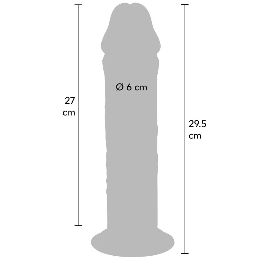 Pénis de luxe épais double densité en tpe 29,5 cm – Get Real