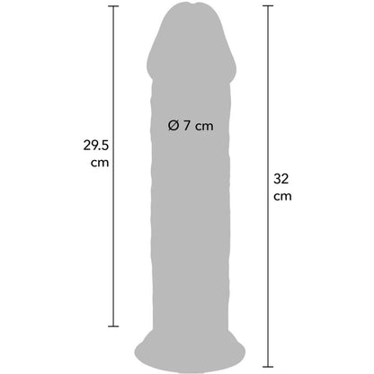 Pénis de luxe épais double densité en tpe 32 cm – Get Real