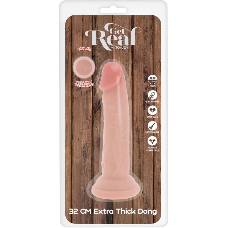Pénis de luxe épais double densité en tpe 32 cm – Get Real