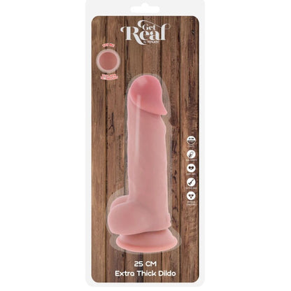 Pénis réaliste de luxe avec testicules extra épais de 25 cm – Get Real